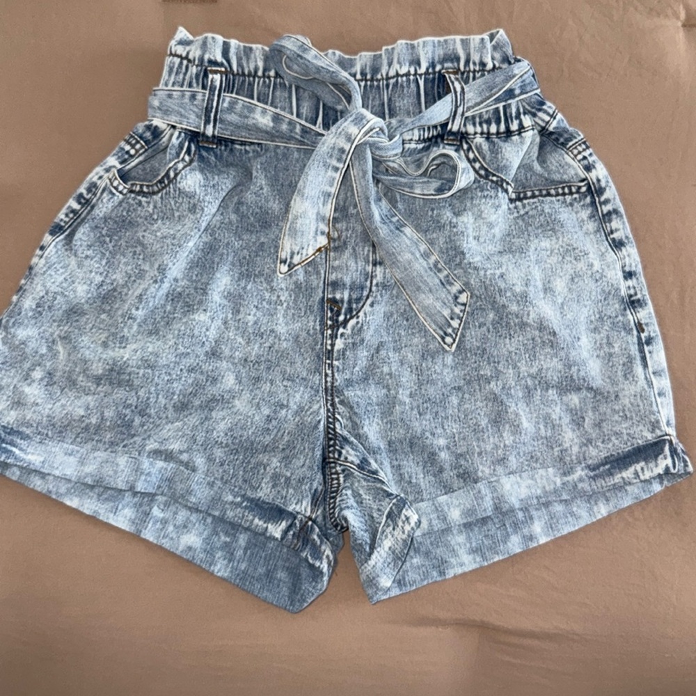 Francesca Paperbag Jean shorts